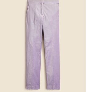 NWT JCrew Kate slim-fit velvet pant JCREW Petite Stella pant in velvet 00 Lilac